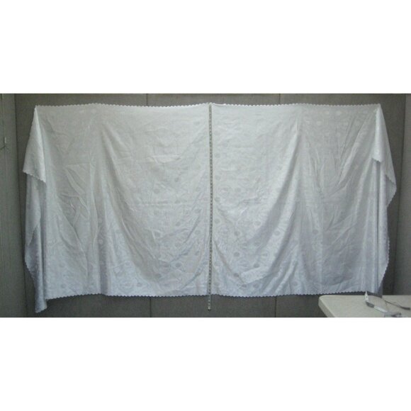 ABBY Tablecloth Shabbat Shabbos Jewish Menorah Candles Polyester 145 x 350 cm - Picture 3 of 14